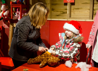 A child making a bear