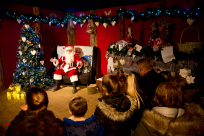 Santa addressing a room